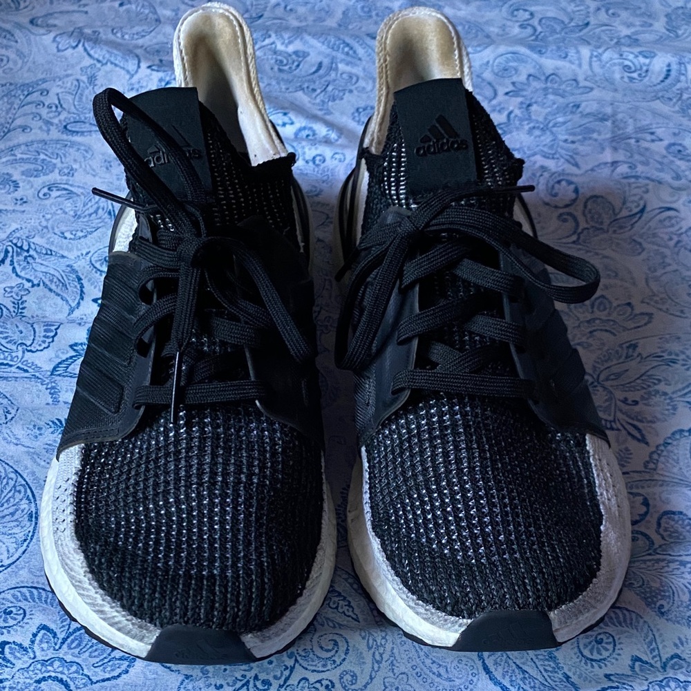 Adidas Core Black and White Running Shoes
